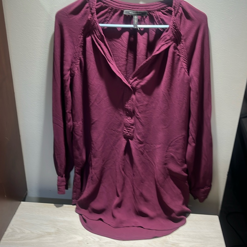BCBGMAXAZRIA tunic deep purple size small